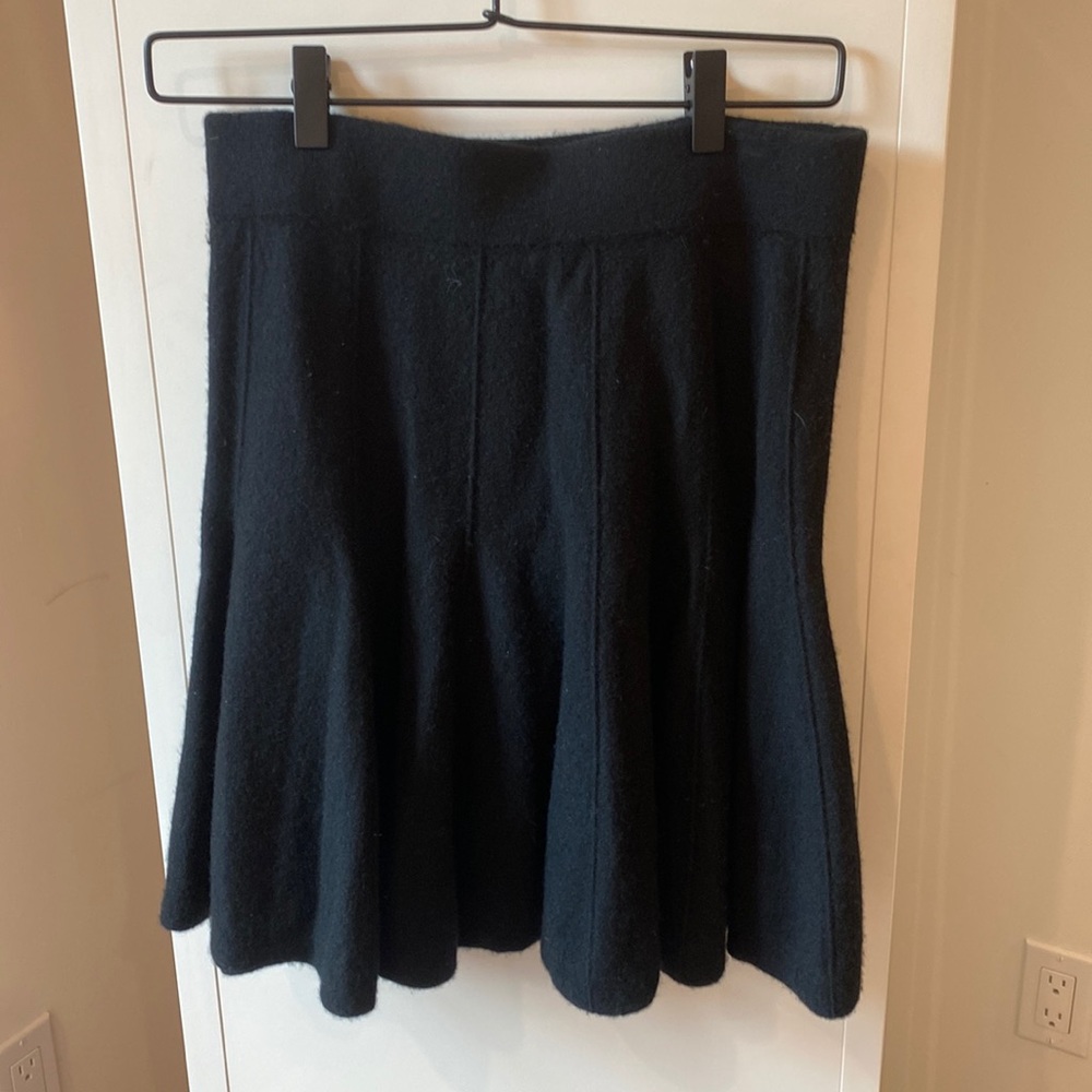 J. Crew Black Circle Skirt - Flared Knit Silhouette